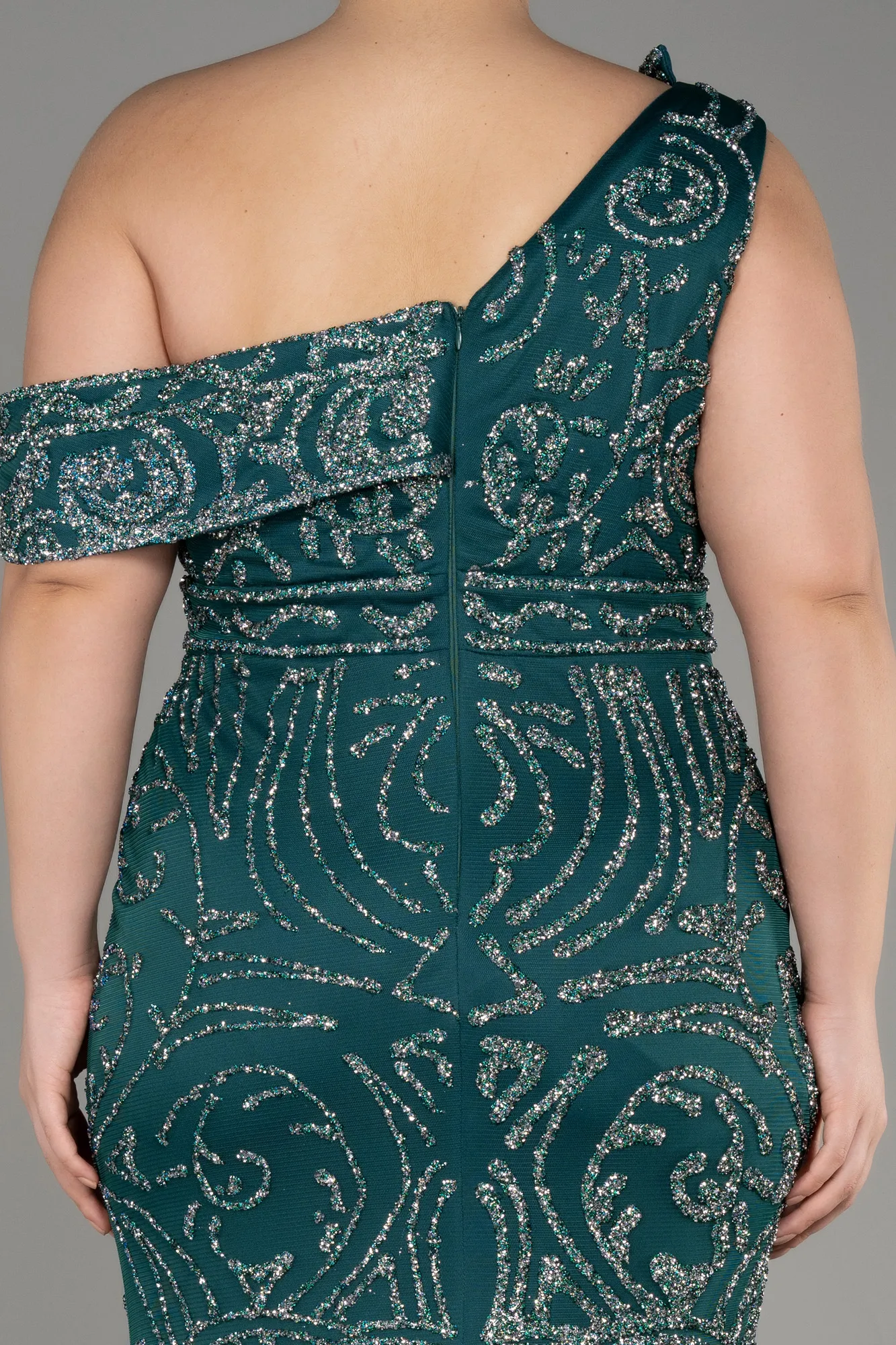 Robe de Soirée Longue Pierreux Bleu Marine ABU3853