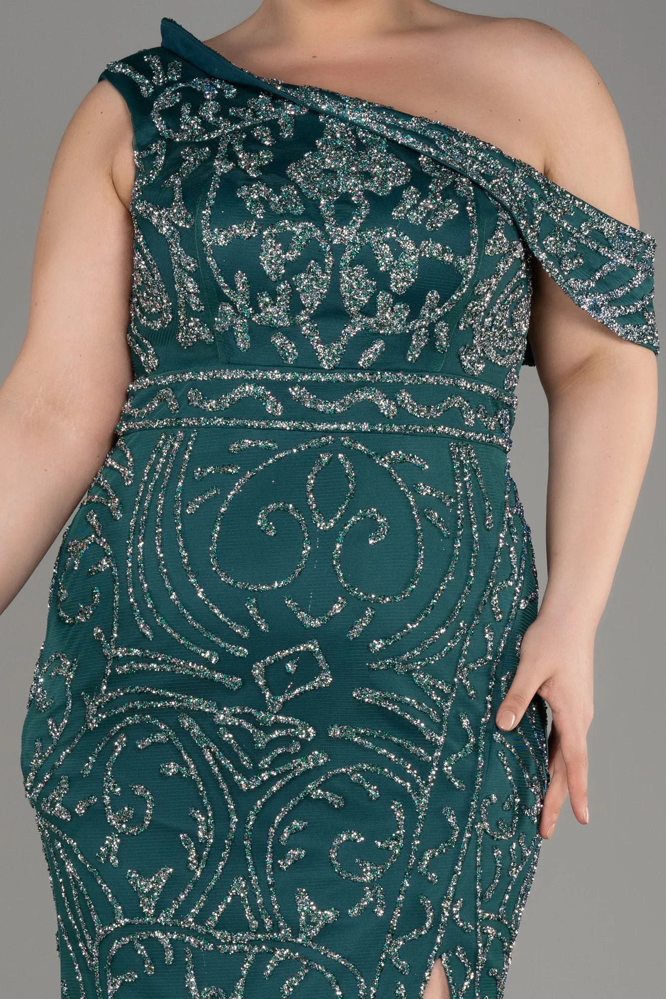 Robe de Soirée Longue Pierreux Bleu Marine ABU3853